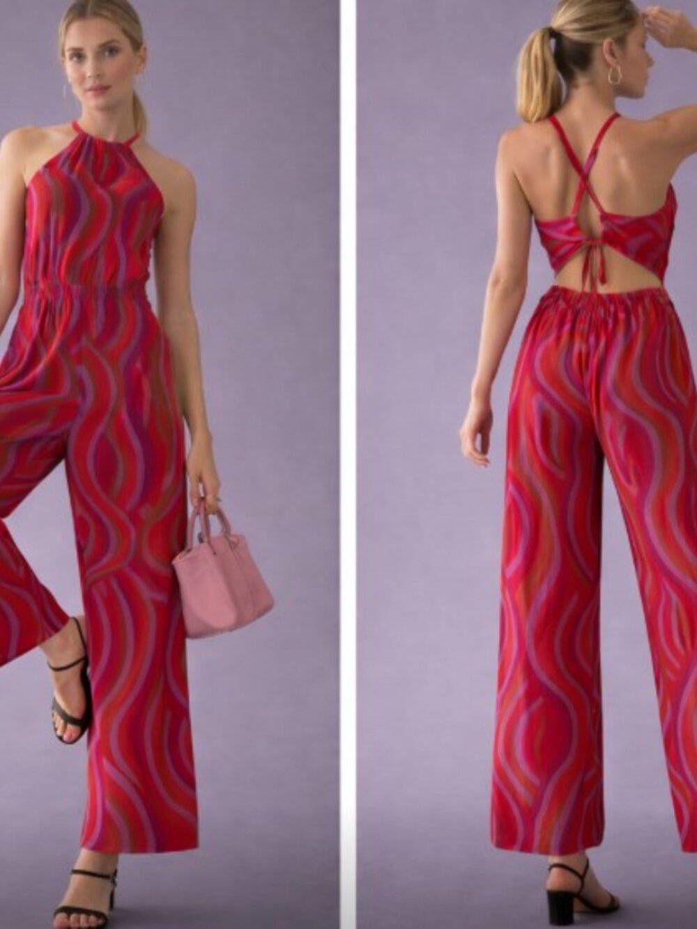 Faithful The Brand Nara Jumpsuit Halter Wide Leg Resort Euro Summer Vacation 4